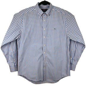 Vineyard Vines Pink Blue Plaid Slim Fit Shirt L